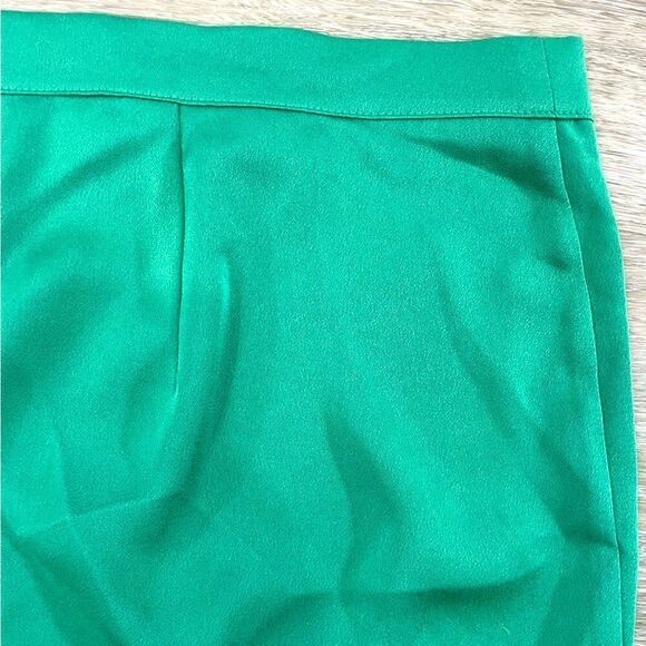 MARINA RINALDI Satin Trousers Green Wide Leg Light Summer Pants sz 24 - Picture 9 of 13